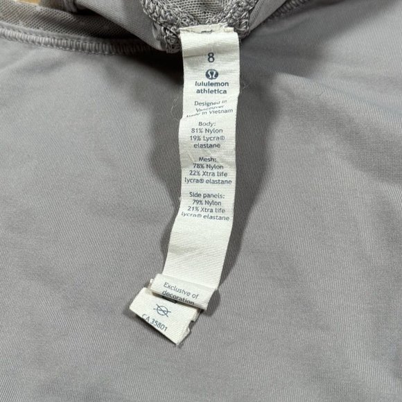 GUC Lululemon Women's Sz 8 Athletic Gray Sleeveless Tank Mesh / Polka Dot Sides - Picture 7 of 7